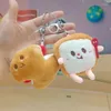 Decorative Flowers Cute Hamburger French Fries Plush Pendant Key Chain Couple Bag Creative Doll Small Toy Party Gift