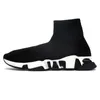 Fashion Designer Casual Sock Shoes Women Mens Speed Trainer 2.0 Graffiti Black White Red Clear Sole Bottoms Flat Loafers Socks Sneakers Platform Boot Sports Trainers