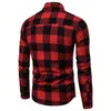 Men's Casual Shirts Stylish Warm Plaid Flannel Long Sleeve Formal Shirt Tops Outfit Autumn Tartan Work