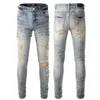 Hosen Designer-Jeans für Herren Jeans Herren Jeans Loch Hellblau Dunkelgrau Italien Marke Mann Lange Hosen Hosen Streetwear Denim Skinny Slim Straight Biker Jean für