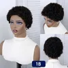 Perucas sintéticas perucas curtas de cabelo cacheado pixie cortado humano brasileiro para mulheres negras naturais sem gluus afro kinky fofo 230227