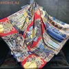 Sarongs 100 Twill Silk Scarf Women Print Shawl Echarpe FourLard Femme Square Scarves For Hijab Bandanas Bufandas Mujer 130130cm 230427