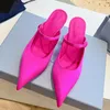 Stiletto heels Sandals Designers shoes Satin Pointed Slingback womens dress shoes 9CM high heeled pumps Luxury Designer Sandal 35-42 with box