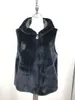 Gilets pour femmes Gilet en fausse fourrure avec capuche 2023 Fourrure Mode Beau Vison Fermeture Éclair Gilet À Capuche Gilet Classique