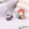 Accessoires de dessin animé Icônes d'anime japonais Manga Jujutsu Kaisen Épinglette en émail Badge Épingles Chapeaux Sac à dos Décoration Bijoux Cadeaux Drop Dh7Ar