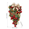 Decorative Flowers Christmas Door Wreath Ball Upside Down Tree Ornaments Hanging Home Decor Party Supplies Inside