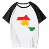 T-shirts pour femmes Kurdistan Tshirt Crop Top Femme Casual White Print Vêtements Chemise