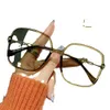 벌거 벗은, 맞춤형, 세련된, 슬리밍, 선 스크린 UV 저항성 트렌디 한 여성 선글라스, 큰 프레임 안경
