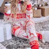 Tenues assorties à la famille 2023 Ensemble de pyjamas de Noël d'hiver Maman Papa Enfants Bébé Elk Imprimer Casual Vêtements de nuit doux Look de Noël Pyjama 231128