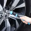 Cepillo de limpieza de detalles Interior de coche mejorado, 4 estilos, herramientas de barrido de codo, salida de aire para tablero, cepillos de lavado de llantas de rueda
