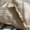 Cushion Decorative Pillow Linen Fringed Cushion Cover Soft Decorative Throw for Couch Sofa Bed Pillowcase TJ9236 231128