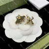 Boucles d'oreilles créoles de styliste en forme d'abeille avec coffret, clous dorés chics pour cadeau, bijoux à la mode, boucles d'oreilles en lettres