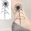 Tatuaggi Adesivi colorati di disegno Rosa colorata Piedi moda Tatuaggi temporanei per donne Colibrì adulto Girasole Tatuaggio finto Body Art Adesivo tatuaggi lavabiliL2