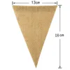 Feestdecoratie 3,5M 13 vlaggen Vintage jute bruiloft decor Anniversaire verjaardag Halloween banner