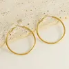 Boucles d'oreilles créoles mode européenne classique haute qualité titane acier étanche 40mm Collection cadeau fête femmes bijoux