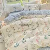 Bedding sets Ins Flowers Set Simple Flat Bed Sheet Duvet Cover Twin Full Queen Nordic Linen Boy Girl Linenssvaiduryd