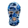 Cykelmössor masker 2 3 hål vinterskidmask varm unisex balaclava hatt full ansikte svart stickad snowboard hip hop beanie 231128