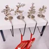 Decorative Objects Christmas Silver Stocking Hooks Snowflake Mantel Clip Holders Xams Decor For Home Ornament Gift Fireplace Sock Hanging Pendant 231128