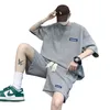 Heren tracksuits streetwear Men 2 -delige shorts Sets Summer Casual los fit outfits mannen kleding Koreaanse mode oversized sportkleding kleding 230428