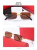 Brille schwarze Sonnenbrille rahmenlos Original Holzbein für Herren Damen Slingshot immer noch modisch randlos Adumbral 9O2E