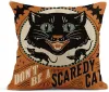 Fournitures de fête Halloween Décorations Pour La Maison Taie D'oreiller Maison Décor De Luxe Citrouille Chauve-Souris Crâne Chat Motif Nouveauté Festival Cadeaux 45x45cm 4 8ll D3 A0508