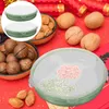 Dinnerware Sets 2 Pcs Snack Tray Lid Sectional Nut Pasta Plate Dry Fruit Party Serving Platter Compartment