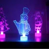 Christmas Decorations 1PC Merry Christmas LED Color Changing Mini Xmas Tree Home Table Party Decor Charm Santa Claus Decorations 231127