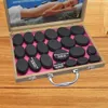 Helkroppsmassager Tontin 31st/set Stone Massage Set Tool Basalt Massage Stones 220V/110V Bambu värmare Box CE ROHS Rund stenmassager 231128