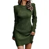 Casual Dresses Winter Sweater Dress Elegant High-midja Sticked Women's Slim For Evening Party Casual Wear Streetwear