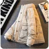 Parkas pour hommes Style américain vêtements de travail vestes rembourrées en coton hiver épaissi col montant court lâche décontracté vêtements masculins 231128