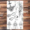 Tattoos Colored Drawing Stickers Waterproof Black Infinity Tattoo Feather Bird Women Body Hand Art Drawing Temporary Tattoo Stickers Men Finger Tatto Small PasteL