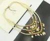 Anhänger Halsketten Vintage Gold Farbe Mehrschichtige Kette Halskette Luxus Kristall Aussage Für Frauen Boho Schmuck 2 Farben Frau Win