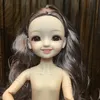 Poupées 30CM 16 BJD 11 articulations cheveux multicolores 3D grands yeux mode sourire mignon femme nue bricolage enfants jouet pour fille cadeau de noël 230427