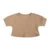Kläder sätter 2-stycken sommar baby boutique kläder småbarn tjej pojke kläder casual bomull kort ärm t-shirt shorts barn set bc2318