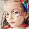 Tattoos Colored Drawing Stickers 12 Sheets Butterfly Tattoos Temporary for Kids Women Eyes Make Up Galaxy Waterproof Face Tattoo Stickers for Party Favors GiftsL23
