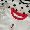 Tshirts Summer Detrens Clothing Cite Wave Dot Small Fresh Jacket Корейская изысканная вышиваемая вышиваем