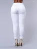Jeans femininos leggings perfurados rasgados para mulheres apertadas sexy casual versátil calças cintura alta elasticidade roupas