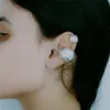 Clip d'oreille boule en métal plaqué or en laiton, personnalité tendance, tempérament à la mode, bijoux assortis pour hommes/femmes