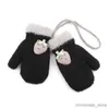 Mitaines pour enfants année bébé gants tricotés avec garçon filles gants chauds enfants automne et mitaines enneigées pour enfant R231128