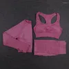 Kadınlar İki Parçalı Pantolon 2/3/5 PCS Dikişsiz Kadın Spor Giyim Yoga Setleri Egzersiz Spor Süteve Salonu Giyim Yüksek Bel Teşhal Fitness Kadınlar Suits