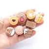 Charms 10pcs Cartoon Cookies Chocolate Cute Donuts Biscuits Pendants Necklace Bracelet Earring Jewelry Making DIY Handmade Craft