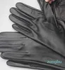 Gglies Gants de gantelet en cuir véritable pour homme, style très droit, en peau de mouton, chaud, à longues manchettes, pour l'hiver