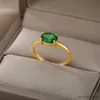 Bröllopsringar oval födelsestol ring rostfritt stål ring bröllop par födelsesten ringar för kvinnor smycken brud mor present bague r231128