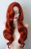 Costumes d'anime Jessica Rabbit ondulés longs cheveux rouges en cuivre petite sirène princesse Ariel résistant à la chaleur Costume de Cosplay perruque zln231128