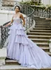 Glamorous A-line Prom Dresses Sweetheart Tulle Layered Up Backless Zipper Draped Court Gown Custom Made Plus Size Party Dress Vestido De Noite