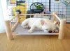 猫のベッドハウスハンモックウッドキャンバスラウンジ小犬用猫耐久性のあるペット用品11950164
