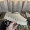 Mentiras clássico feminino chinelos bota de neve designer tasman marrom quente botas de inverno senhoras plataforma pele à prova de vento