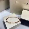 Designer Bangle Bracelet Sterling Silver AU 750 Stackable Wave Bracelet With Box For Woman Fashion Party Bracelets Holiday Jewelry