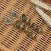 Orecchini pendenti vintage tribali zingari lunghi campanelli con nappe appesi per le donne regalo di gioielli per feste con goccia di pavone in lega etnica boema