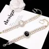 Lyxdesigner Elegant Pearl Armband Fashion Women's Letter Pendant Armband Bröllop Specialdesign Smycken Hög kvalitet